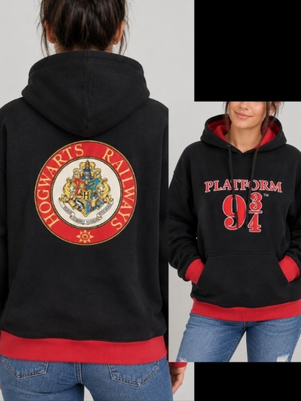 Harry Potter Hogwarts Railways Platform 9 3/4 Pullover Hoodie